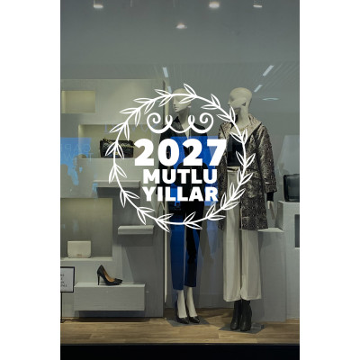 Yeni Yıla Özel 2027 Mutlu Yıllar Yazısı Taç Süslemesi Yılbaşı Stickerları Yeni Yıla Özel 2027 Mutlu Yıllar Yazısı Taç Süslemesi Yılbaşı Stickerları