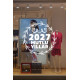 Yeni Yıla Özel 2027 Mutlu Yıllar Yazısı Taç Süslemesi Yılbaşı Stickerları