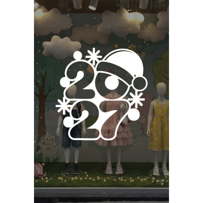 Noel Şapkalı 2027 Yeni Yıl Cam Sticker – Eğlenceli Kış Figürlü Yılbaşı Çıkartması Noel Şapkalı 2027 Yeni Yıl Cam Sticker – Eğlenceli Kış Figürlü Yılbaşı Çıkartması