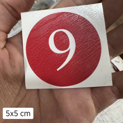1 Den 15 Kadar Yuvarlağın İçinde Rakam Sayı Sticker Yapıştırma
