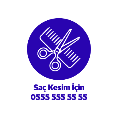 Kişiye Berberlere Özel Randevu Aramaları İçin Cama Özel Sticker Yapıştırma