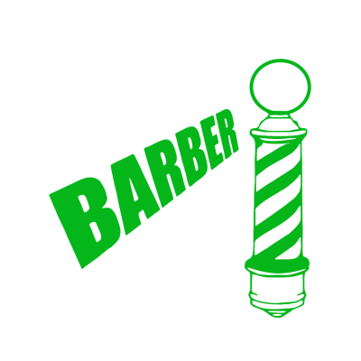 Kişiye Berberlere Özel Barber Vinily Sticker Yapıştırma