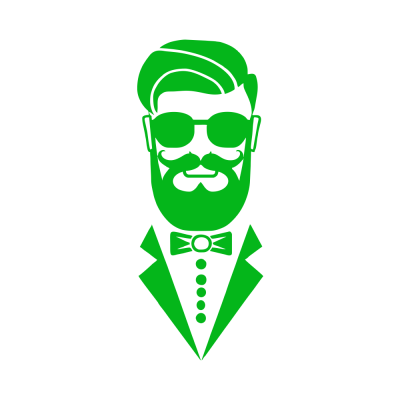 Kişiye Berberlere Özel Papyonlu Adam Sticker Yapıştırma