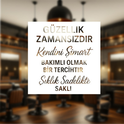 Zamansız Güzellik - Motive Edici Vitrin Cam Stickerı