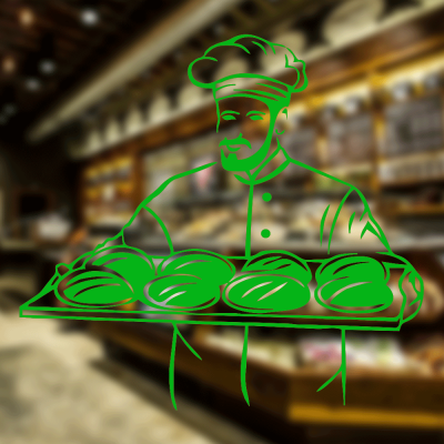 Fırın Ve Pastanelere Özel Ekmek Ustası Sticker Yapıştırma