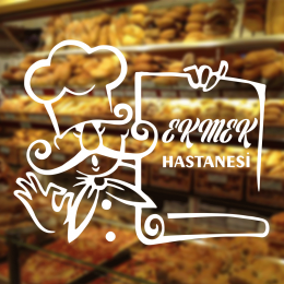 Fırın Ve Pastanelere Özel Firma Ekmek Hastanesi Sticker Yapıştırma
