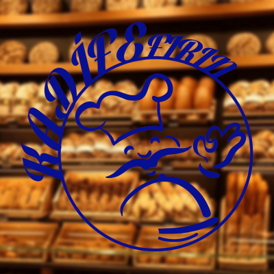  Fırın Ve Pastanelere Özel Firma Kadife Fırın Sticker Yapıştırma