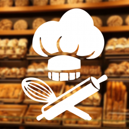  Fırın Ve Pastanelere Özel Merdane Ve Şapka Sticker Yapıştırma