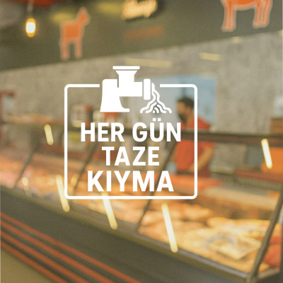 Her Gün Kıyma Çekilir Cam Stickerı
