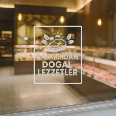 Kasabından Doğal Lezzetler Cam Stickerı