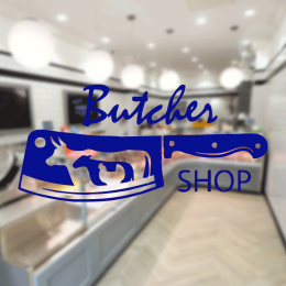 Kasap Ve Steak Houselara Özel Bıçağın Üstündeki Hayvan Silüetleri Sticker Yapıştırma