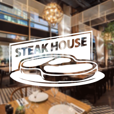 Kasap Ve Steak Houselara Özel Biftek Steak House Sticker Yapıştırma
