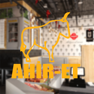Kasap Ve Steak Houselara Özel Boğa İsimli Sticker Yapıştırma
