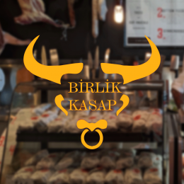  Kasap Ve Steak Houselara Özel Boynuzlu Boğa Sticker Yapıştırma