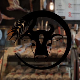  Kasap Ve Steak Houselara Özel Buğday Ve İnek Sticker Yapıştırma