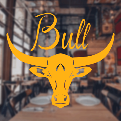 Kasap Ve Steak Houselara Özel Bull Sticker Yapıştırma