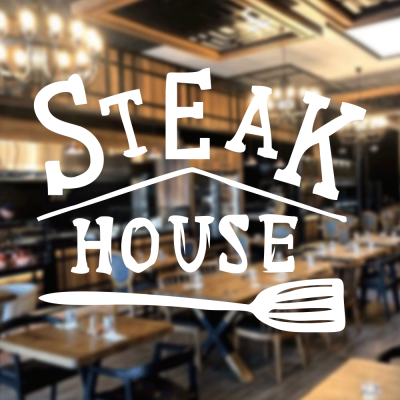 Kasap Ve Steak Houselara Özel Ev Steak House Sticker Yapıştırma