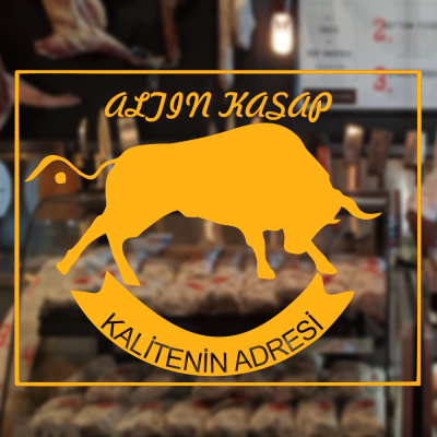 Kasap Ve Steak Houselara Özel Firma Altın Kasap Sticker Yapıştırma