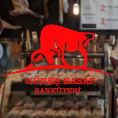  Kasap Ve Steak Houselara Özel Firma Güneş Kasap Şarküteri Sticker Yapıştırma