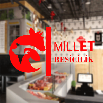Kasap Ve Steak Houselara Özel Firma Millet Besicilik Sticker Yapıştırma