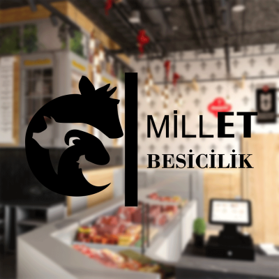 Kasap Ve Steak Houselara Özel Firma Millet Besicilik Sticker Yapıştırma
