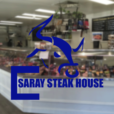  Kasap Ve Steak Houselara Özel Firma Saray Steak House Sticker Yapıştırma