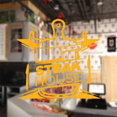 Kasap Ve Steak Houselara Özel Steak House Sticker Yapıştırma