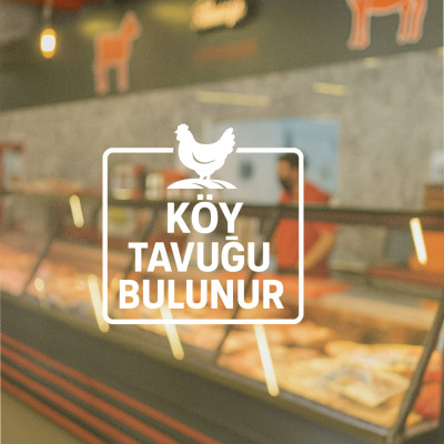 Köy Tavuğu Bulunur Cam Stickerı