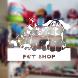 Petshop Ve Veterinerlere Özel Akvaryum Ve Evcil Hayvanlar Sticker Yapıştırma