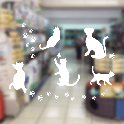 Petshop Ve Veterinerlere Özel Daldaki Kedi Sticker Yapıştırma Petshop Ve Veterinerlere Özel Daldaki Kedi Sticker Yapıştırma