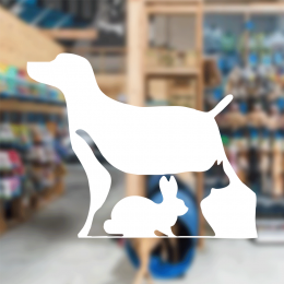 Petshop Ve Veterinerlere Özel  Köpek Tavşan Kedi Sticker Yapıştırma