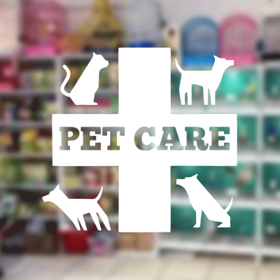 Petshop Ve Veterinerlere Özel Pet Care Dog Sticker Yapıştırma