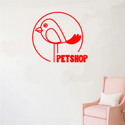 Petshop Ve Veterinerlere Özel Petshop Bird Sticker Yapıştırma