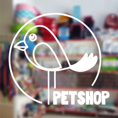 Petshop Ve Veterinerlere Özel Petshop Bird Sticker Yapıştırma