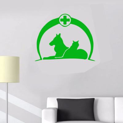 Petshop Ve Veterinerlere Özel Sağlık İşareti Kedi Ve Köpek Sticker Yapıştırma
