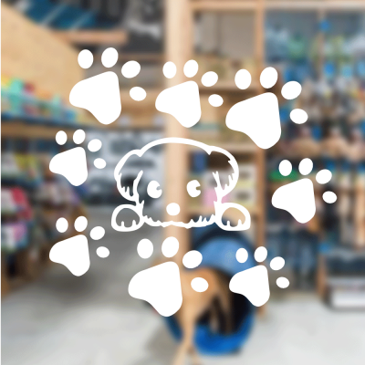 Petshop Ve Veterinerlere Özel Sevimli Köpek Sticker Yapıştırma