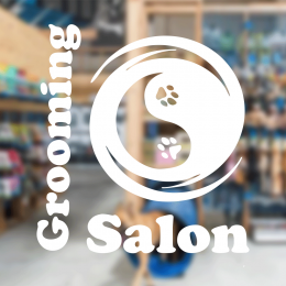Petshop Ve Veterinerlere Özel Yin Yang Grooming Salon Sticker Yapıştırma