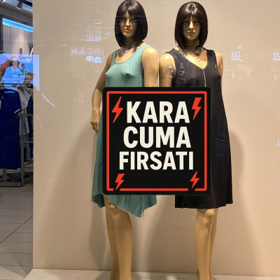 Kara Cuma Fırsatı Vitrin Stickerı – Black Friday Kampanya Cam Etiketi