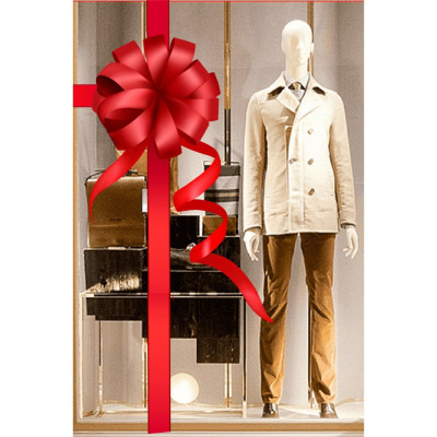 Mağaza Butik Dükkan Açılış İçin Büyük Sarkıt Kurdela Vitrin Cam Stickerı