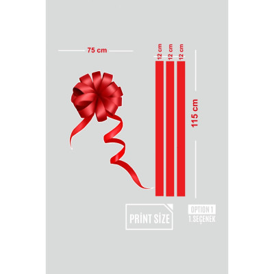 Mağaza Butik Dükkan Açılış İçin Büyük Sarkıt Kurdela Vitrin Cam Stickerı