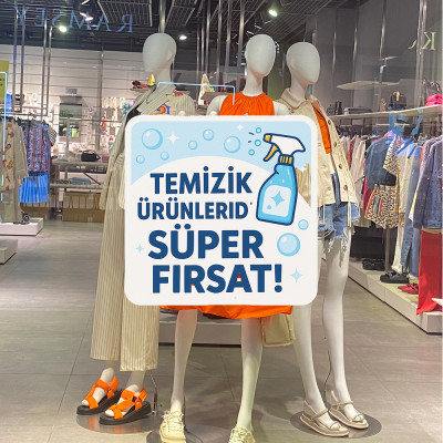 Temizlik Ürünlerinde Süper Fırsat Vitrin Stickerı – Hijyen ve Ev Ürünleri İçin Cam Etiketi