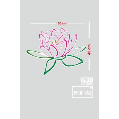 Zarif Su Çiçeği ve Vitrin Tacı Mağaza Vitrin Cam Stickerı