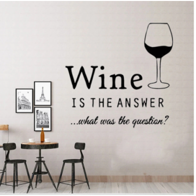 Wine is The Answer  Duvar Stickerı