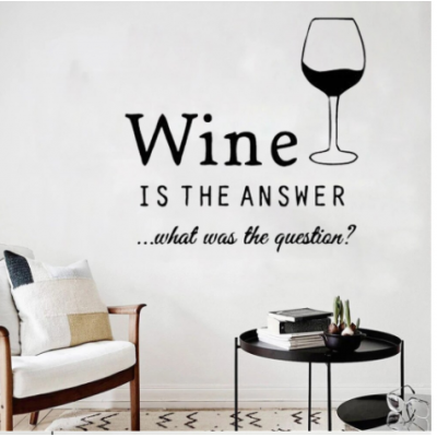 Wine is The Answer  Duvar Stickerı
