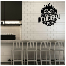 Sıcak Pizza İşareti Duvar Stickerı
