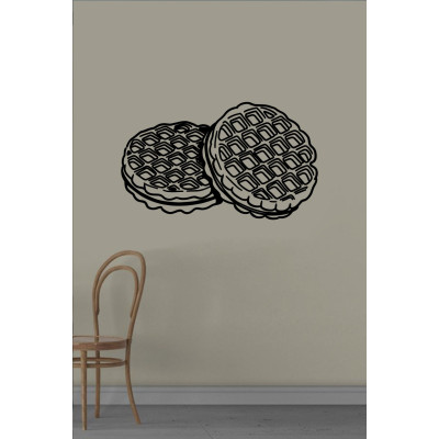 Restoran & Cafe Cam Sticker – Waffle Tasarım Vitrin Dekoru - Kafe Duvar & Vitrin Dekoru