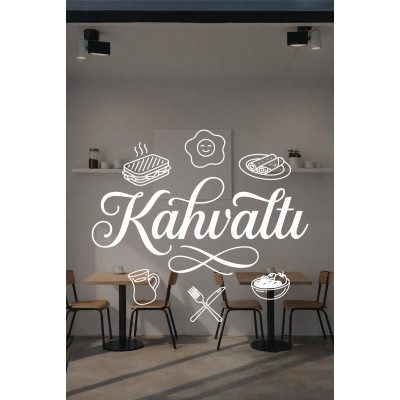 Kahvaltı Yazılı Kafe Duvar Sticker – Tost Yumurta Çay İkonlu Restoran Vinil Çıkartma Kahvaltı Yazılı Kafe Duvar Sticker – Tost Yumurta Çay İkonlu Restoran Vinil Çıkartma
