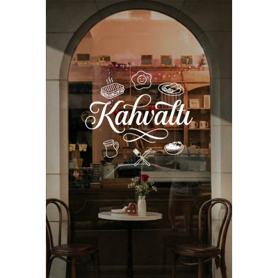 Kahvaltı Yazılı Kafe Duvar Sticker – Tost Yumurta Çay İkonlu Restoran Vinil Çıkartma Kahvaltı Yazılı Kafe Duvar Sticker – Tost Yumurta Çay İkonlu Restoran Vinil Çıkartma
