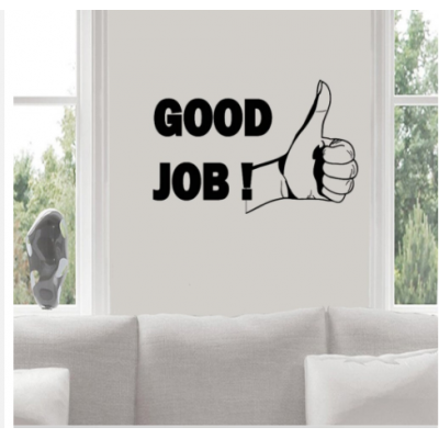 Good Job Yazısı Spor Salonu Duvar Stickerı