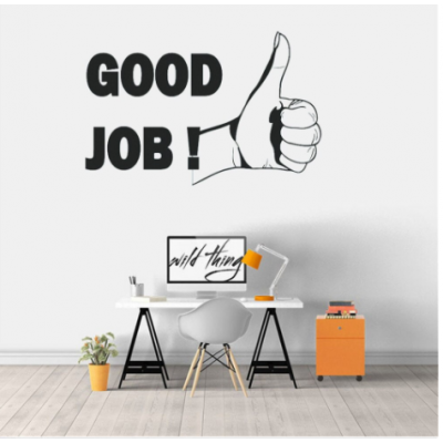Good Job Yazısı Spor Salonu Duvar Stickerı